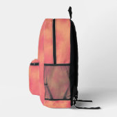 Stilvolle Storm Cloud-Effekt-Muster Peach Bedruckter Rucksack (Rechts)