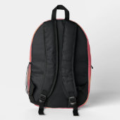 Stilvolle Storm Cloud-Effekt-Muster Peach Bedruckter Rucksack (Rückseite)