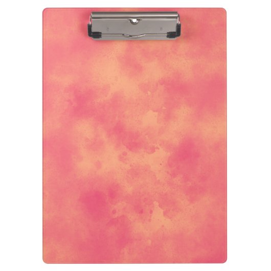Stilvolle Storm Cloud-Effekt-Muster Peach Klemmbrett (Vorderseite)