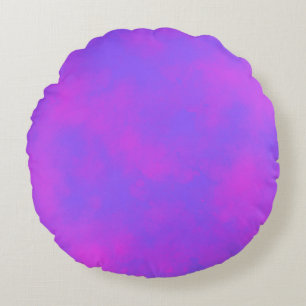 Stilvolle Storm Cloud-Effekt Muster pink blau Rundes Kissen