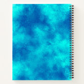 Stilvolle Storm-Wolke-Effekt-Muster blau Notizblock (Rückseite)