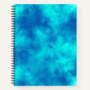 Stilvolle Storm-Wolke-Effekt-Muster blau Notizblock