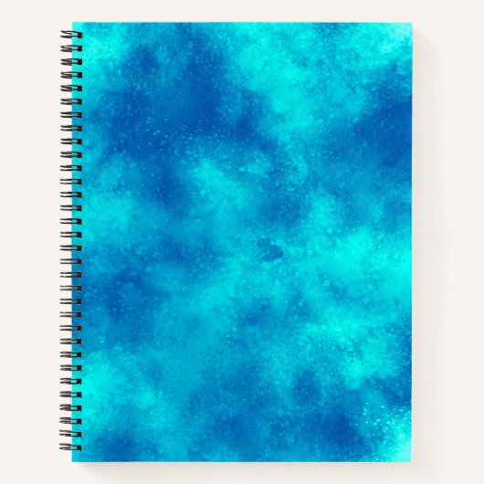 Stilvolle Storm-Wolke-Effekt-Muster blau Notizblock (Vorderseite)