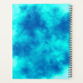 Stilvolle Storm-Wolke-Effekt-Muster blau Planer (Rückseite)