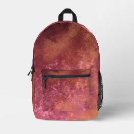 Stilvolle Storm-Wolke-Effekt-Muster in braun Bedruckter Rucksack