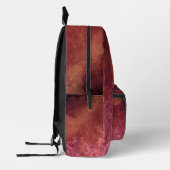 Stilvolle Storm-Wolke-Effekt-Muster in braun Bedruckter Rucksack (Links)