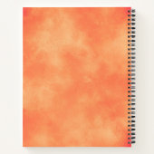 Stilvolle Storm-Wolke-Effekt-Muster orange Notizblock (Rückseite)