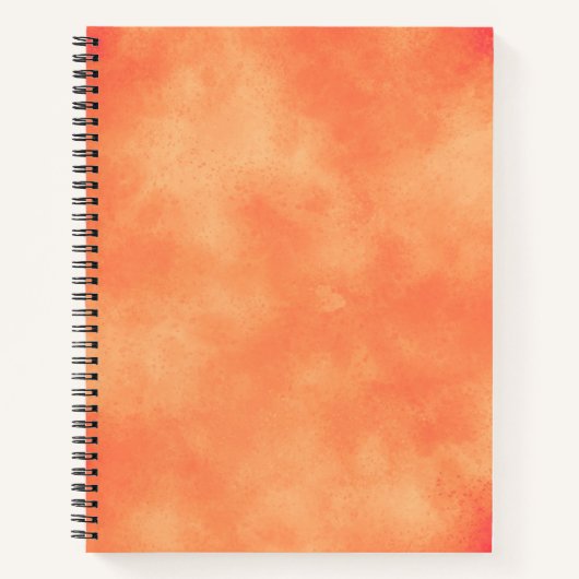 Stilvolle Storm-Wolke-Effekt-Muster orange Notizblock (Vorderseite)