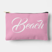 Stilvolle Strandtextur Markierung Soft Pink Zubehörtasche (Vorderseite)