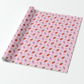 Stilvolle Strawberry Muster Wrapping Paper Roll Geschenkpapier (Ungerollt)