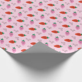 Stilvolle Strawberry Muster Wrapping Paper Roll Geschenkpapier (Ecke)