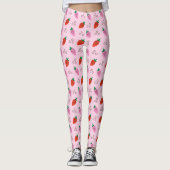 Stilvolle Strawberry Pattern Leggings (Vorderseite)