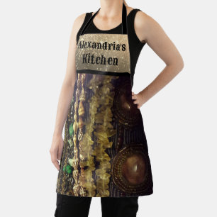 Stilvolle Streichperlen Kristalle und Muscheln Schürze