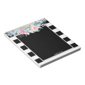 Stilvolle Streifen, Blume - Personalisiert Notizblock (angewinkelt)