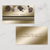 Stilvolle,Streifen,Blume Visitenkarte (Vorne/Hinten)