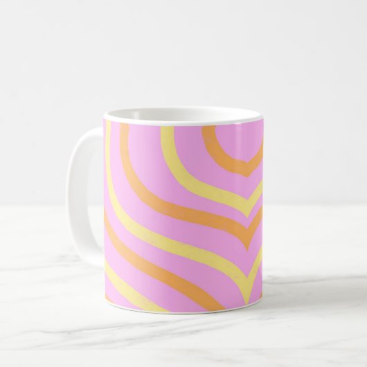 Stilvolle Streifen Kaffeetasse (Vorderseite Links)
