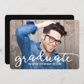 Stilvolle Strokes Abschluss Ankündigung Einladung (Vorne/Hinten)