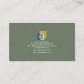 Stilvolle strukturelle Linien Gebäude blockiert Visitenkarte (Rückseite)