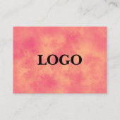 Stilvolle Sturmwolke-Effekt in Peach Visitenkarte (Rückseite)