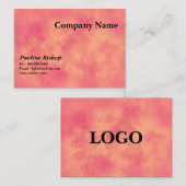 Stilvolle Sturmwolke-Effekt in Peach Visitenkarte (Vorne/Hinten)