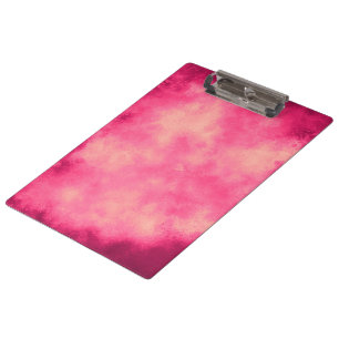 Stilvolle Sturmwolke-Effekt-Muster Rosa Gelb Klemmbrett