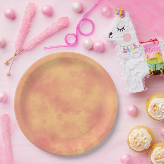 Stilvolle Sturmwolke-Effekt Orange Pappteller (Party)