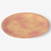 Stilvolle Sturmwolke-Effekt Orange Pappteller (Schrägansicht)