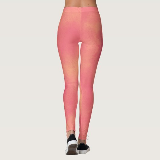 Stilvolle Sturmwolke-Effekt Peach Leggings (Rückseite)