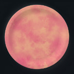 Stilvolle Sturmwolke-Effekt Peach Pappteller<br><div class="desc">Ein einfaches Muster,  das durch Schichten gesprenkelter Punkte geschaffen wird,  die sich überschneiden und eine Reihe von Patches bilden,  die Sturmwolken ähneln. Verwenden Sie dieses Design,  um ein Logo,  einen Namen,  einen Slogan oder sogar ein Bild Ihrer Wahl hinzuzufügen. Perfekt für Geburtstage,  Office-Party,  Grillen’S und mehr!</div>