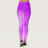 Stilvolle Sturmwolke-Effekt Pinky Lila Leggings (Rückseite)