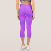 Stilvolle Sturmwolke-Effekt Rosa Blau Capri Leggings (Rückseite)