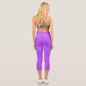 Stilvolle Sturmwolke-Effekt Rosa Blau Capri Leggings (Rückseite)