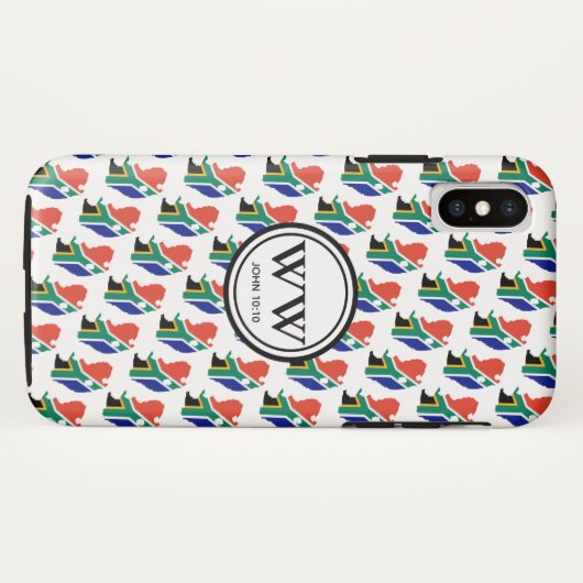 Stilvolle SÜDAFRIKA Monogram Abundant Life Case-Mate iPhone Hülle (Rückseite (Horizontal))