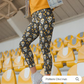 Stilvolle Sugar Skull Lässige Sportyoga Capri Leggings