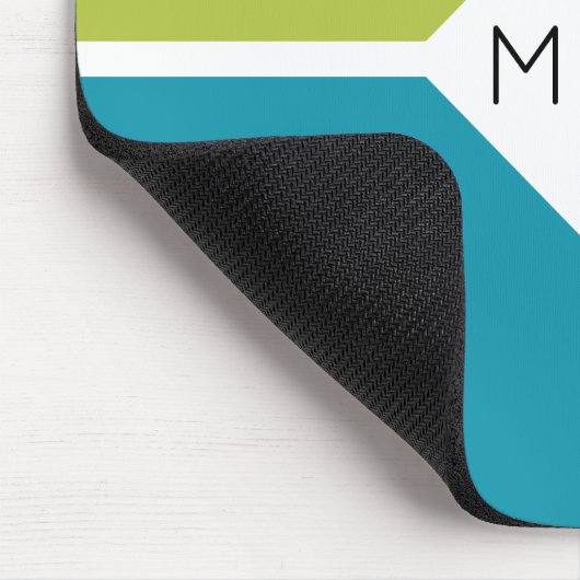 Stilvolle Summer Colors Monogram Mousepad (Ecke)