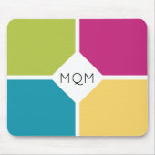 Stilvolle Summer Colors Monogram Mousepad (Vorne)
