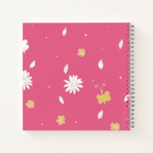 Stilvolle Summer Hübsch Pink Pattern Girl's Notebo Notizblock (Rückseite)