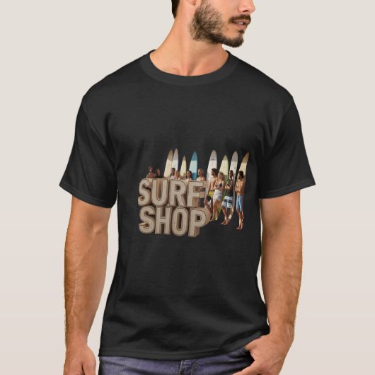 Stilvolle Summer Surf Shop T-Shirt (Vorderseite)