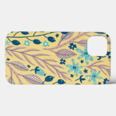 Stilvolle Surreal Foliage Pink Blue auf Beige Tren Case-Mate iPhone Hülle (Rückseite (Horizontal))