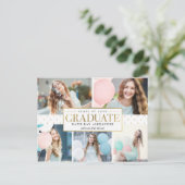 Stilvolle Tag Abschluss Ankündigung Postkarte (Stehend Vorderseite)