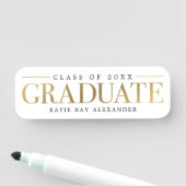 Stilvolle Tag-Abschluss-Kennnummer Namensschild (Beispiel)