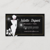 Stilvolle Tailor Dressmaker schwarz Visitenkarte (Vorderseite)