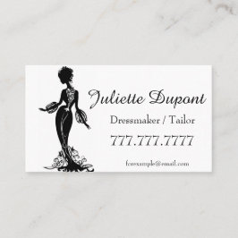 Stilvolle Tailor Dressmaker schwarz Visitenkarte