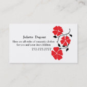 Stilvolle Tailor Dressmaker schwarz Visitenkarte (Rückseite)