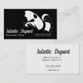 Stilvolle Tailor Dressmaker schwarz Visitenkarte (Vorne/Hinten)