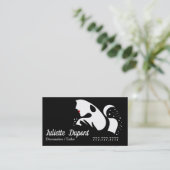 Stilvolle Tailor Dressmaker schwarz Visitenkarte (Stehend Vorderseite)