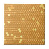 Stilvolle Tan Gold Honeycomb Fliese (Vorderseite)