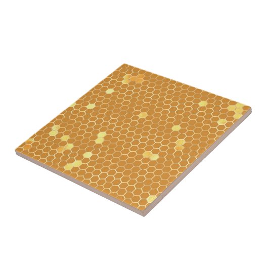 Stilvolle Tan Gold Honeycomb Fliese (Seite)