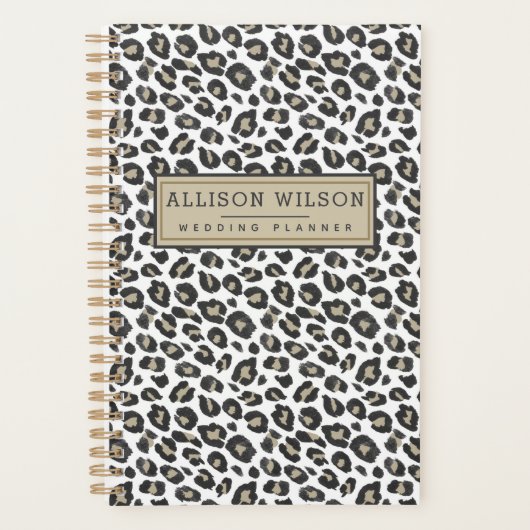Stilvolle Tan Leopard Print Planer (Vorderseite)