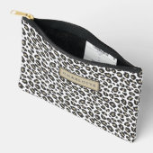 Stilvolle Tan Leopard Print Zubehörtasche (Offen)